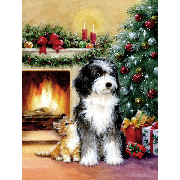 Crystal Diamond Painting Christmas tree with 2 dogs and 2 cats (size of  your choice) - Shop now - JobaStores