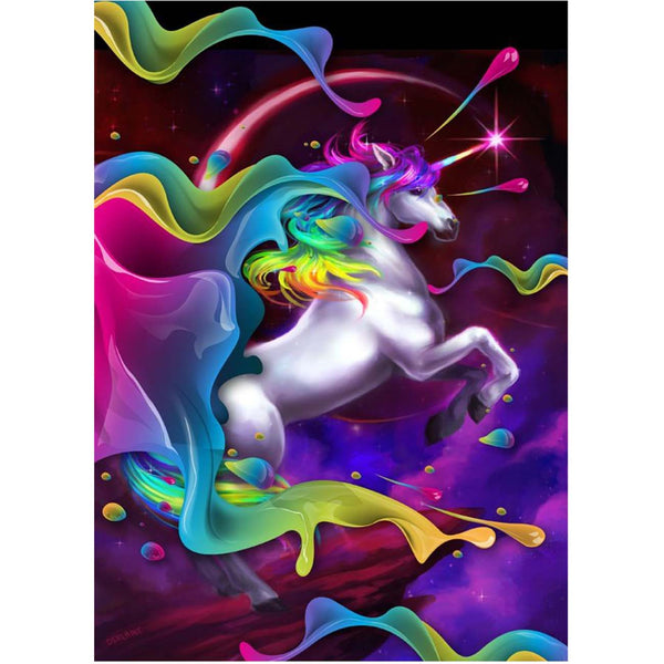 Black Horse Rainbow Diamond Painting