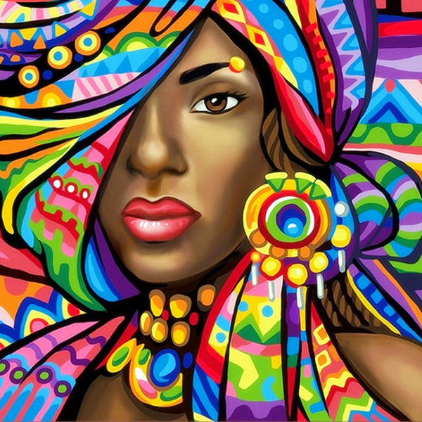 diamond dot painting African Woman - Fashion Diamond Painting