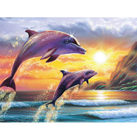 5D Diamond Painting dolphin sea animals Paint with Diamonds Art Crystal Craft Decor AH1539