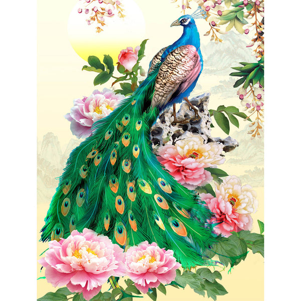 Pink Peacock Flower 5D Diamond Painting -  – Five  Diamond Painting