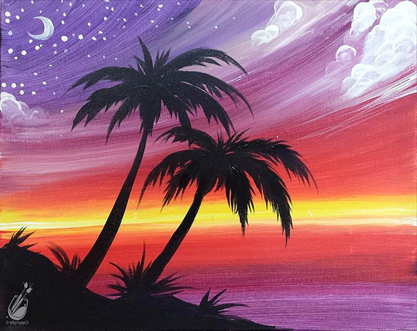 5D Diamond Painting coconut tree beach Paint with Diamonds Art Crystal Craft Decor AH2266