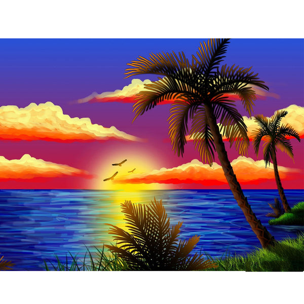 Sparkly Selections Full Moon Over the Ocean Diamond Painting Kit, Round  Diamonds