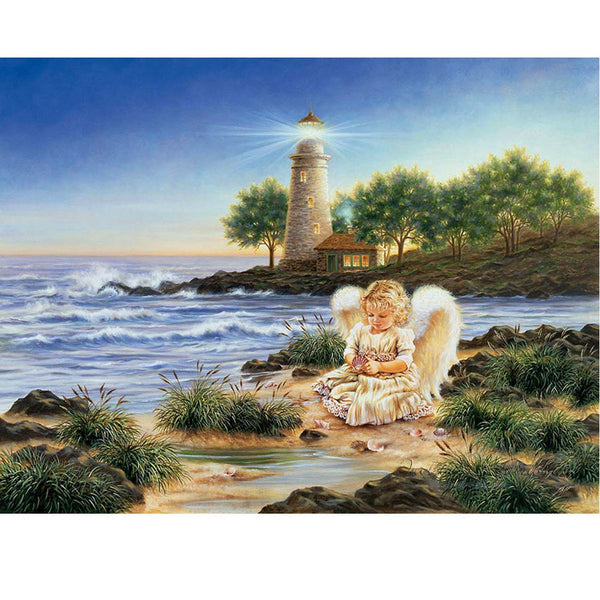 Deserted Island Lighthouse Diamond Painting Kit with Free Shipping – 5D  Diamond Paintings