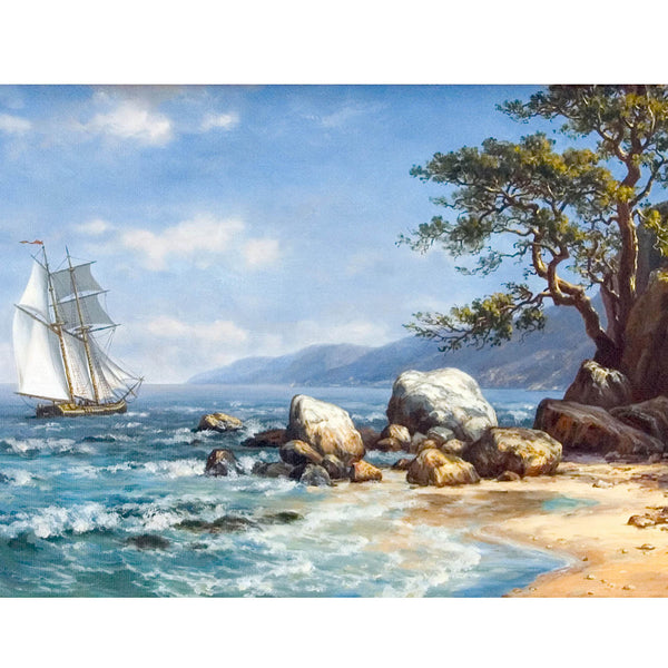 5D Diamond Painting seaside scenery beach Paint with Diamonds Art Crystal Craft Decor AH1543