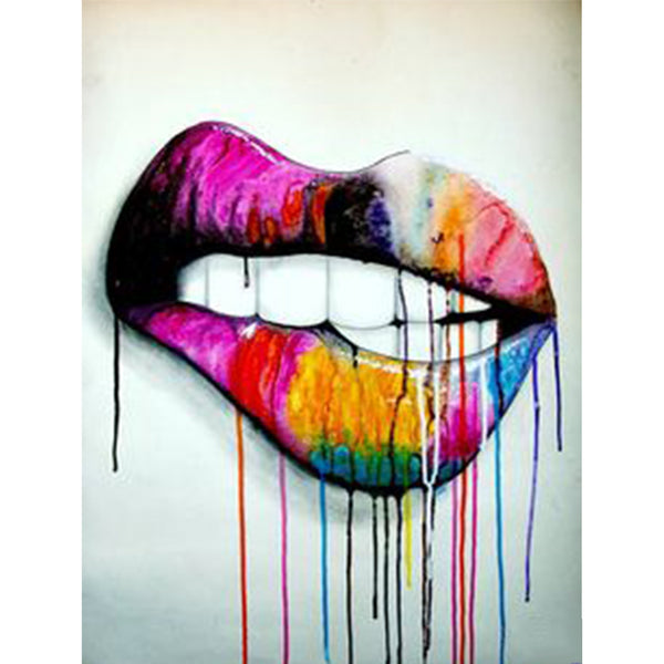 rainbow diamond lips