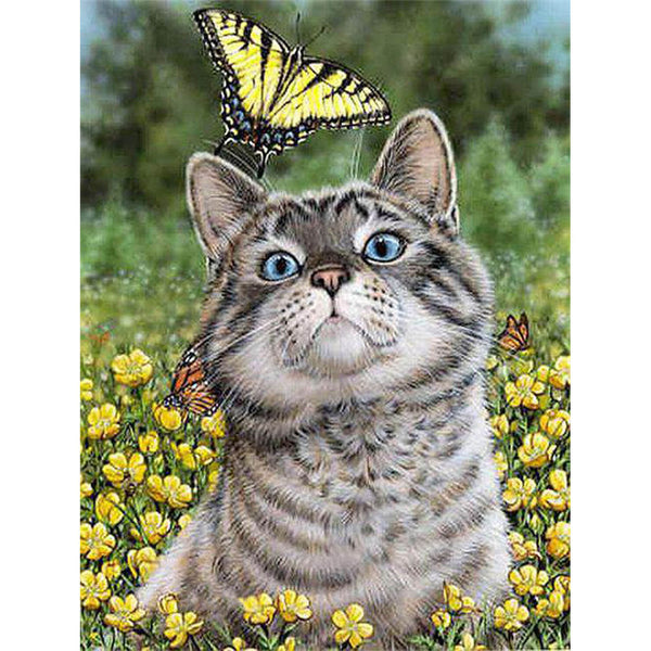 5D Diamond Painting flower cat butterfly Paint with Diamonds Art Crystal Craft Decor AH2015