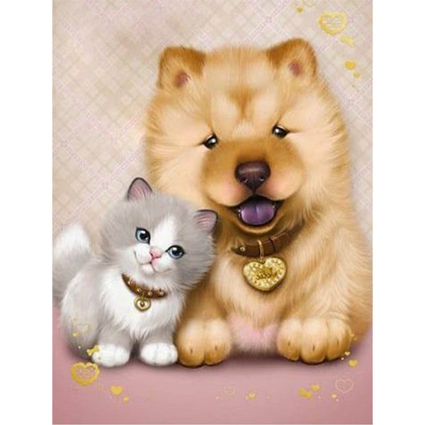 5D Diamond Painting cat dog Paint with Diamonds Art Crystal Craft Decor AH2011