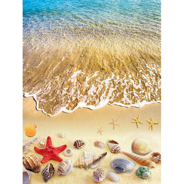 5D DIY Seashell Basket Diamond Painting  Beach Scenery Full Square Dr– Diamond  Paintings Store