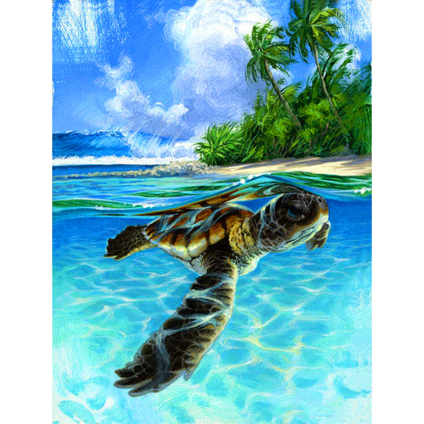 Beach Coconut Turtle 5D Diamond Painting 