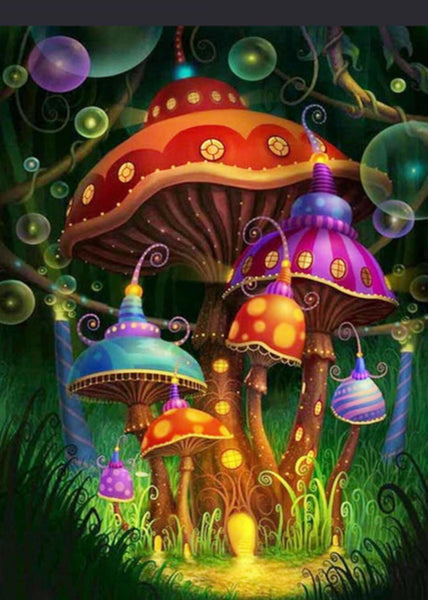 Giant Mushroom World 5D Diamond Painting 