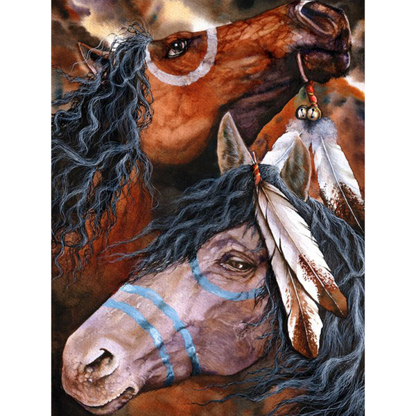 Cool Native American Horse - Diamond Paintings 