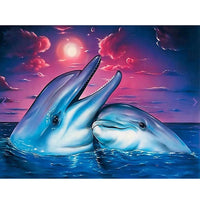 5D Diamond Painting dolphin sea animals Paint with Diamonds Art Crystal Craft Decor AH1536