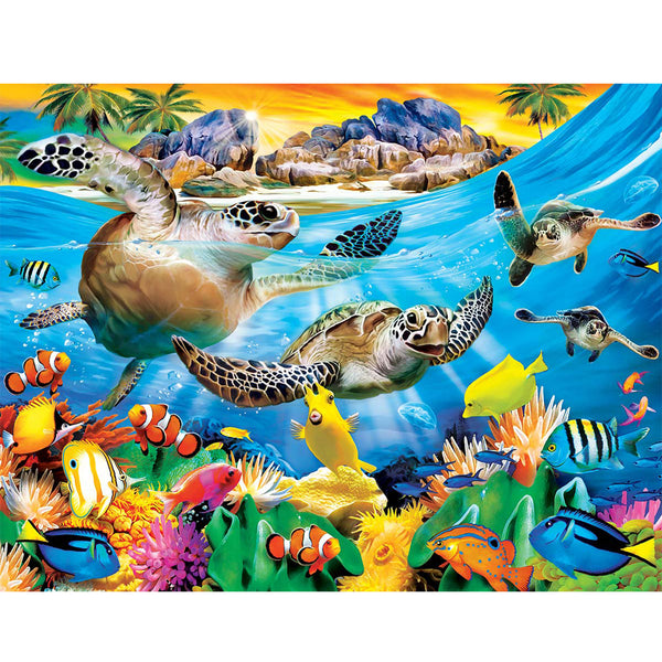 warmshop888 DIY 5D Diamond Painting By Number Kits for Adults Full Drill  Dog Tiger Sea Turtle Diamond Art for Home Wall Décor, B, 30X40CM