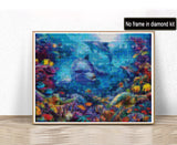 5D Diamond Painting Colorful owl and Beach scenery Paint with Diamonds Art Crystal Craft Decor