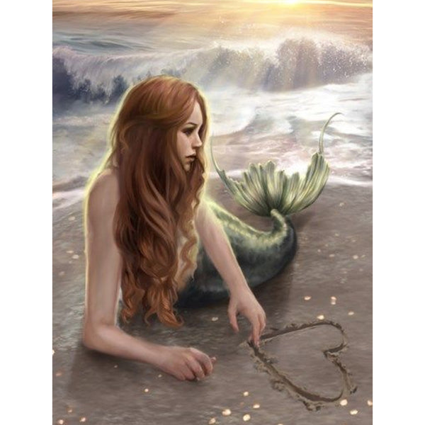  Praying Mermaid Diamond Painting - Pink Long Hair