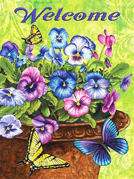 5D Diamond Painting Flower Butterfly Paint with Diamonds Art Crystal Craft Decor UH3004