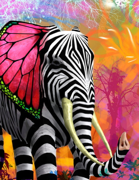 5D Diamond Painting Elephant And Butterflies Art Paint with Diamonds Art Crystal Craft Decor