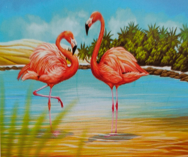 5D Diamond Painting Flamingo By The Lake Paint with Diamonds Art Crystal Craft Decor